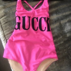 Gucci logo swimsuit NWT